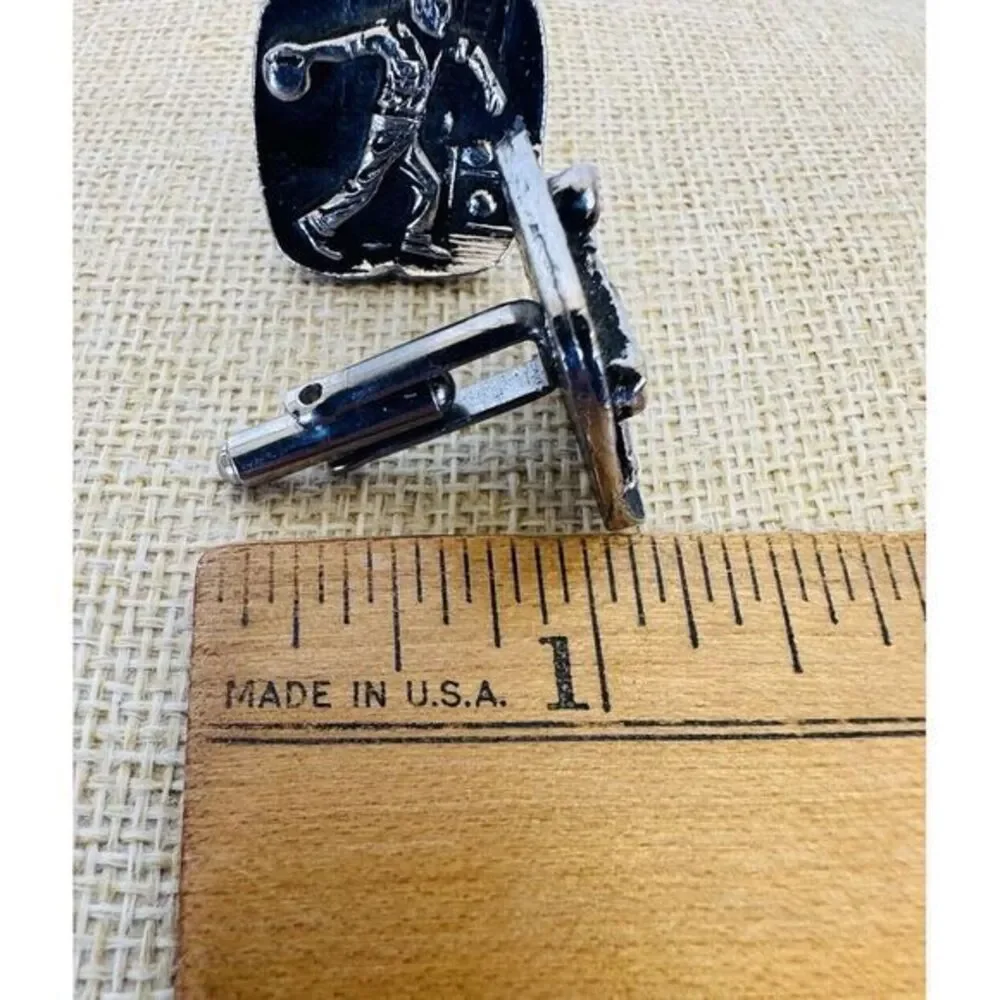 Vintage CuffLinks Featuring A‎ Bowler Bowling Sport Figure Sculpted Design Men's